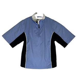 FootJoy Shirt Womens Golf DryJoys BabyBlue Black Short Sleeve Jacket Raincoat XS
